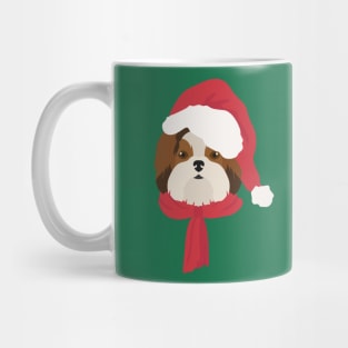 Christmas Shih Tzu Dog Face Mug